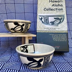 Hawaiian Turtle Design Ceramic Bowls